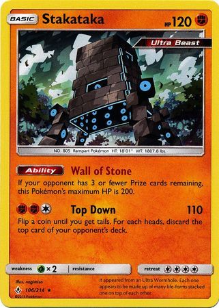 Stakataka - 106/214 - Holo Rare