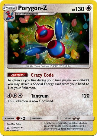 Porygon-Z - 157/214 - Holo Rare