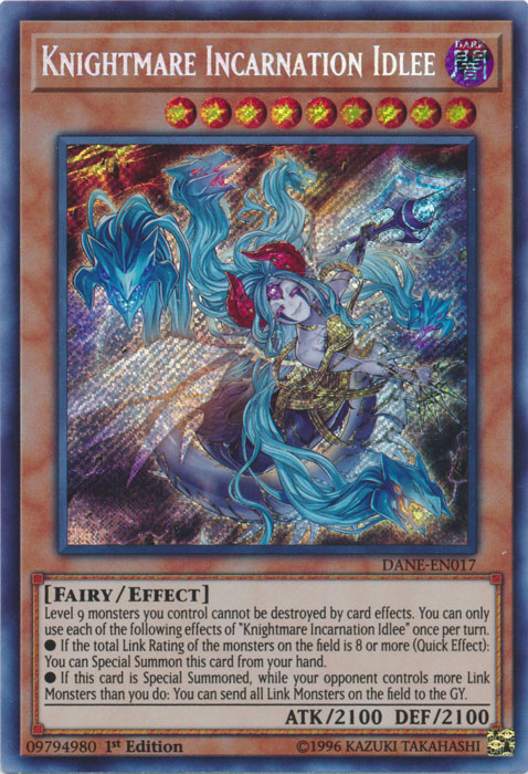 Knightmare Incarnation Idlee - DANE-EN017 - Secret Rare - 1st Edition Knightmare Incarnation Idlee - DANE-EN017 - Secret Rare - 1st Edition