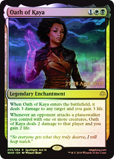 Oath of Kaya - Foil - Prerelease Promo