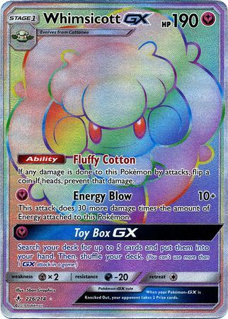 Whimsicott GX - 226/214 - Secret Rare