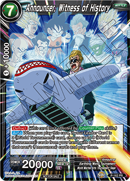 Announcer, Witness of History (Power Booster: World Martial Arts Tournament) - P-162 - PR