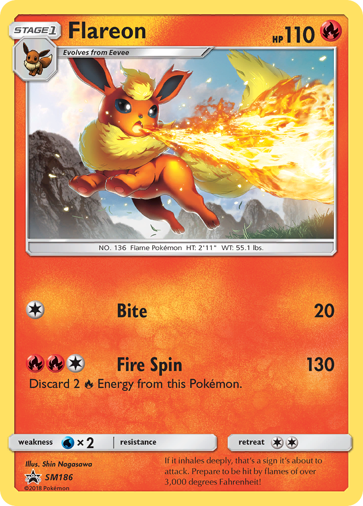 Flareon - SM186 - SM Black Star Promo