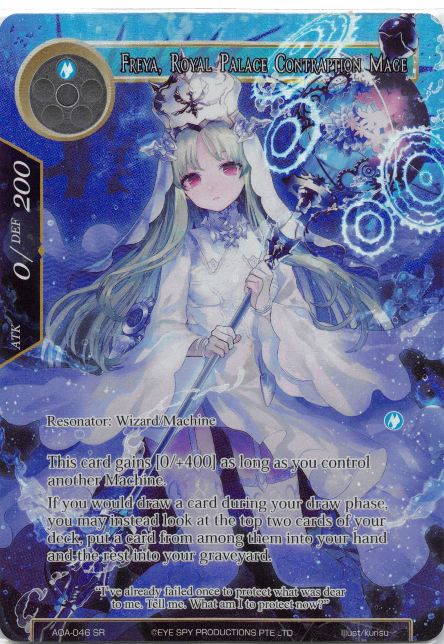 Freya, Royal Palace Contraption Mage - AOA-046 - SR - Full Art Freya, Royal Palace Contraption Mage - AOA-046 - SR - Full Art