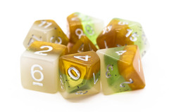 Old School RPG Dice Set: Gradients - Kiwi Fruit