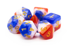 Old School RPG Dice Set: Gradients -  American Flag