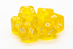 Old School RPG Dice Set: Translucent Yellow