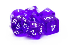 Old School RPG Dice Set: Translucent Purple