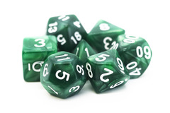 Old School RPG Dice Set: Pearl Drop - Green