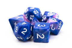 Old School RPG Dice Set: Vorpal - Blue & Pink