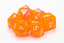 Old School RPG Dice Set: Translucent Electric Peach