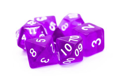 Old School RPG Dice Set: Translucent Light Purple