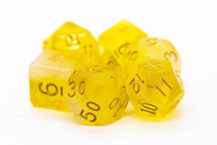 Old School RPG Dice Set: Nebula - Yellow