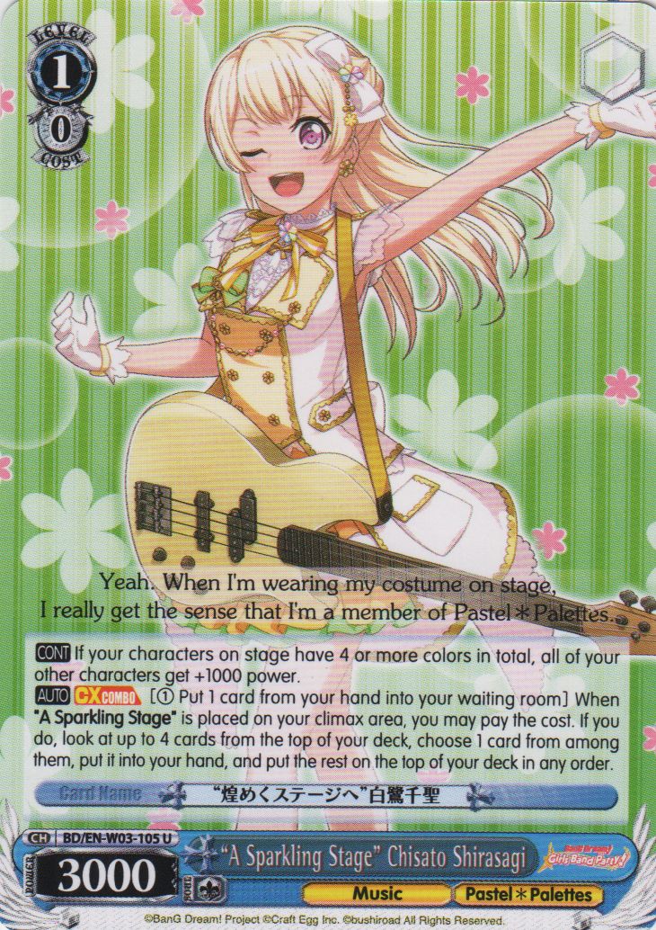 BD/EN-W03-105 U A Sparkling Stage Chisato Shirasagi