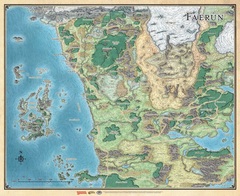 D&D Sword Coast Adventure’s Guide Faerûn Map