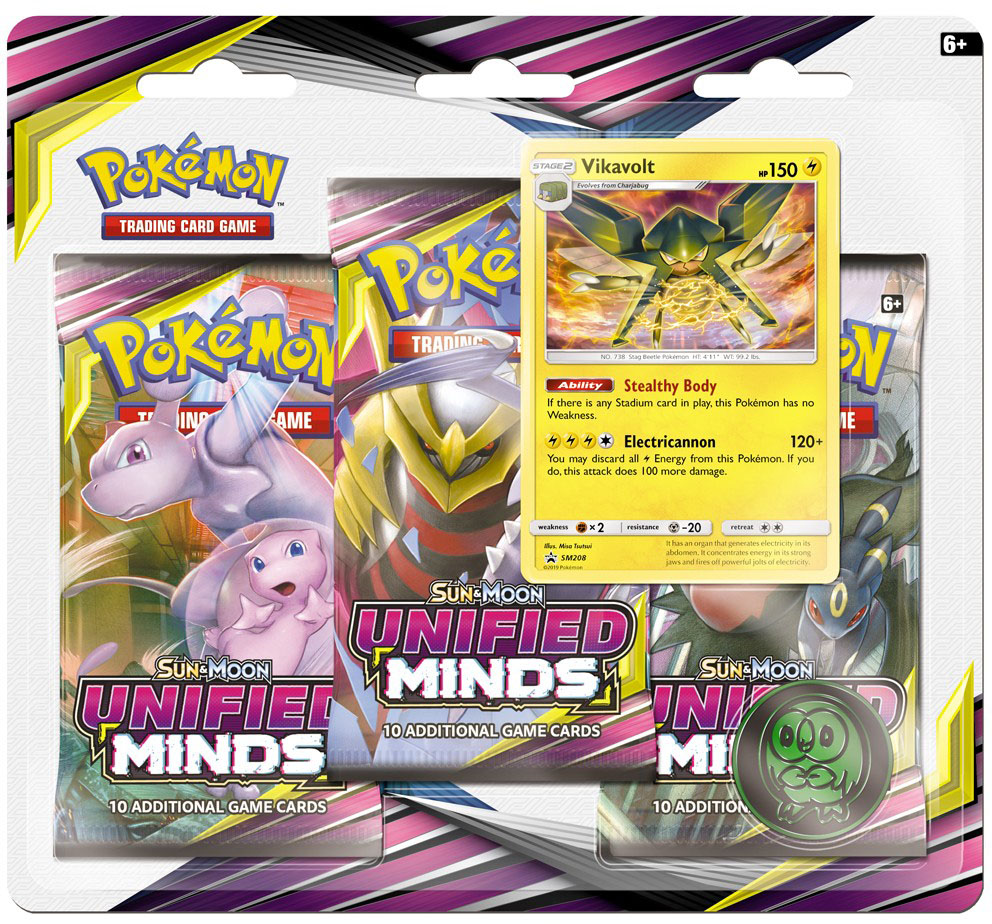 Pokemon TCG: Sun & Moon buy Base 3 Pack Booster - Vikavolt