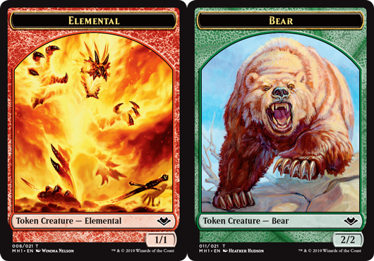 Elemental Token (008) // Bear Token