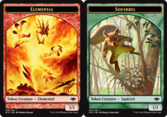 Elemental (008) // Squirrel (015) Double-sided Token