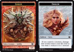 Goblin (010) // Serra the Benevolent Emblem (020) Double-Sided Token