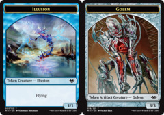 Illusion Token // Golem Token