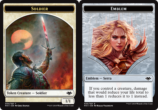 Soldier Token // Emblem - Serra the Benevolent Token