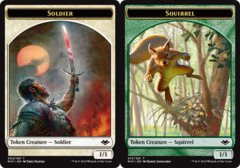 Soldier (004) // Squirrel (015) Double-sided Token