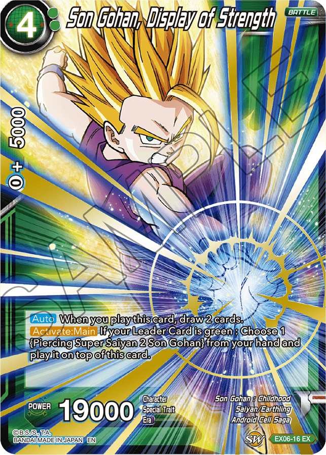 Son Gohan, Display of Strength - EX06-16 - EX - Foil