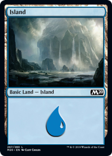 Island (267) ~ Damaged Core Set 2020 M20 MTG Magic UltimateMTG