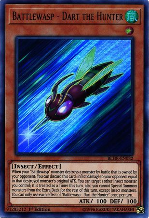 yugioh battlewasp cards Yu-Gi-Oh! - - Twinbow The Attacker - BLHR-EN034 - Ultra Rare - 1st Edition Rare single card from the Rage of the Abyss set Battlewasp - Dart the Hunter
