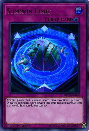 Summon Limit - BLHR-EN088 - Ultra Rare - 1st Edition Summon Limit - BLHR-EN088 - Ultra Rare - 1st Edition