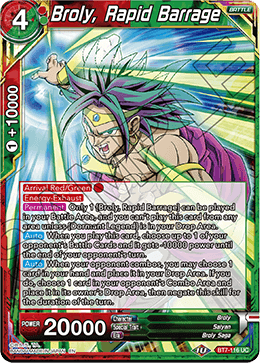 Broly, Rapid Barrage - BT7-116 - UC - Foil