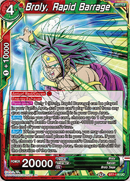 Broly, Rapid Barrage - BT7-116 - UC - Foil