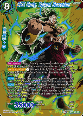 SS3 Broly, Saiyan Berserker - BT7-127 - ISR