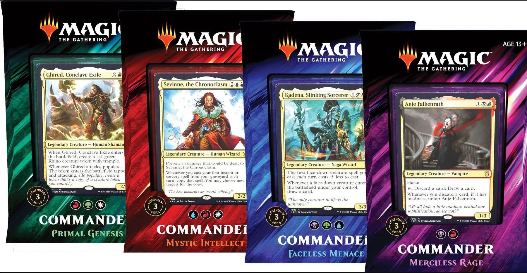 MTG 2019 deals Commander Set of 4 - BRAND NEW