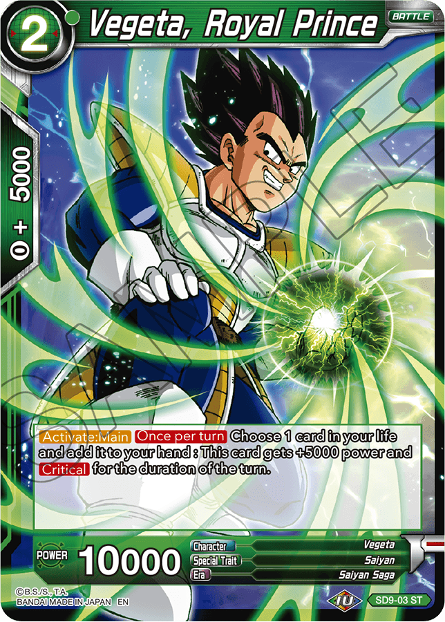 Vegeta, Royal Prince - SD9-03 - ST - Foil