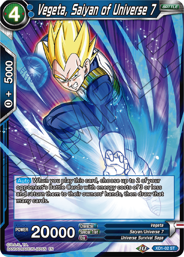 Vegeta, Saiyan of Universe 7 - XD1-02 - ST