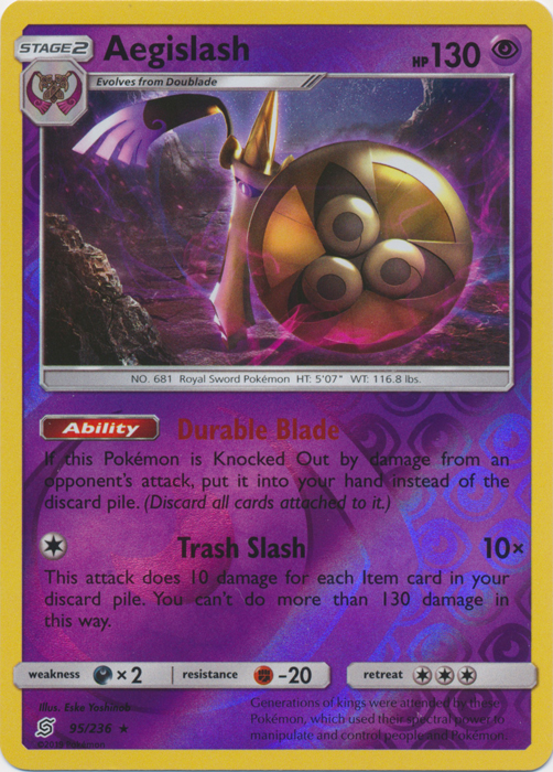 Aegislash - 95/236 - Reverse Holo Rare