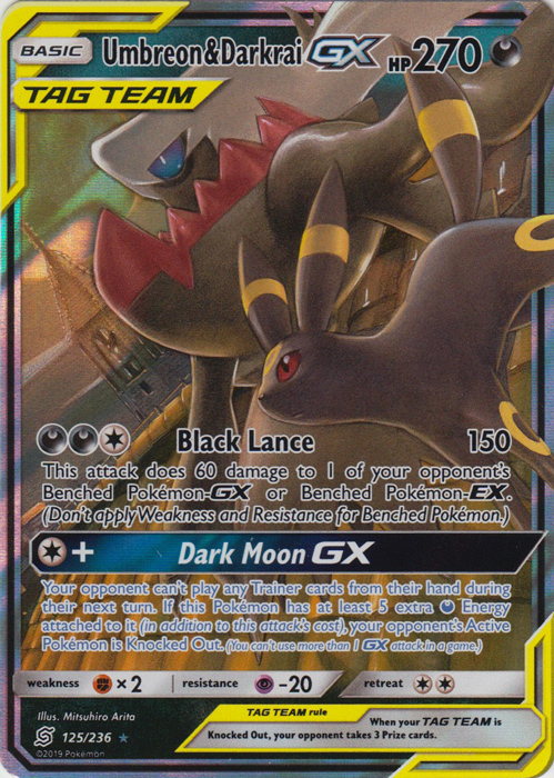 Umbreon & Darkrai GX - 125/236 - Ultra Rare