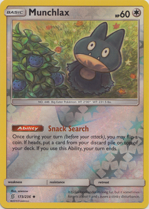 Munchlax - 173/236 - Uncommon - Reverse Holo