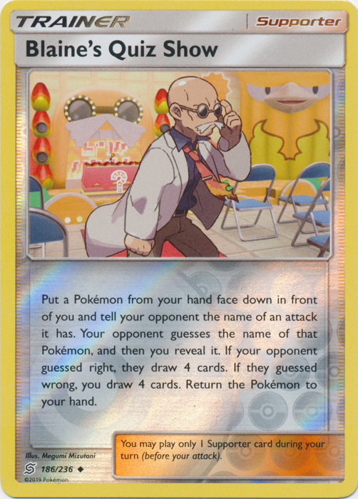 Blaines Quiz Show - 186/236 - Uncommon - Reverse Holo