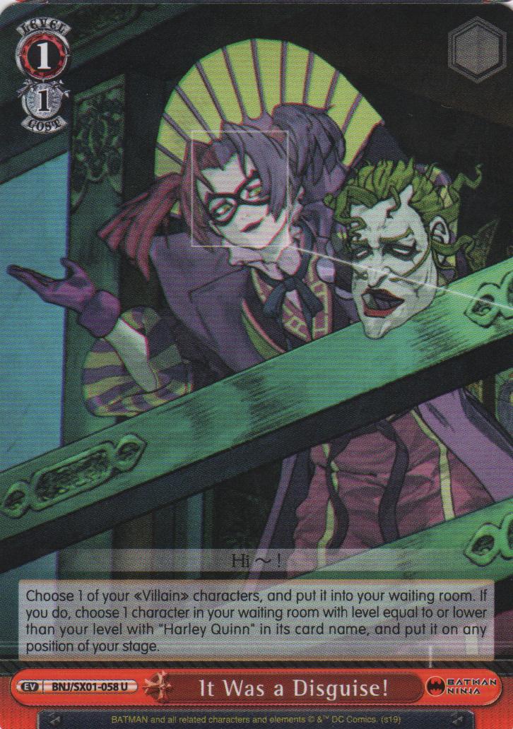 It was a Disguise! - BNJ/SX01-058 U