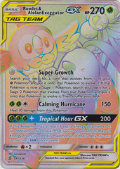 Rowlet & Alolan Exeggutor Tag Team GX - 237/236 - Secret Rare