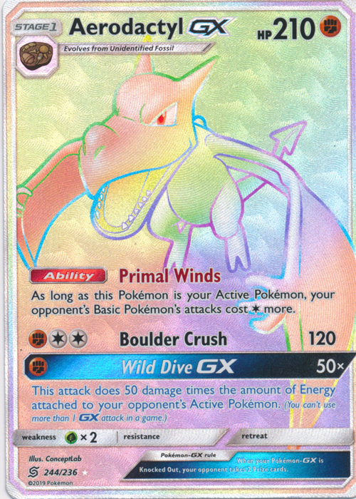 Aerodactyl GX - 244/236 - Secret Rare