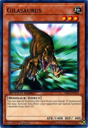 Gilasaurus - SS03-ENA10 - Common - 1st Edition - Yu-Gi-Oh! Singles  Speed  Duel Starter Decks - Ultimate Predators - Illustrious Cards and Games