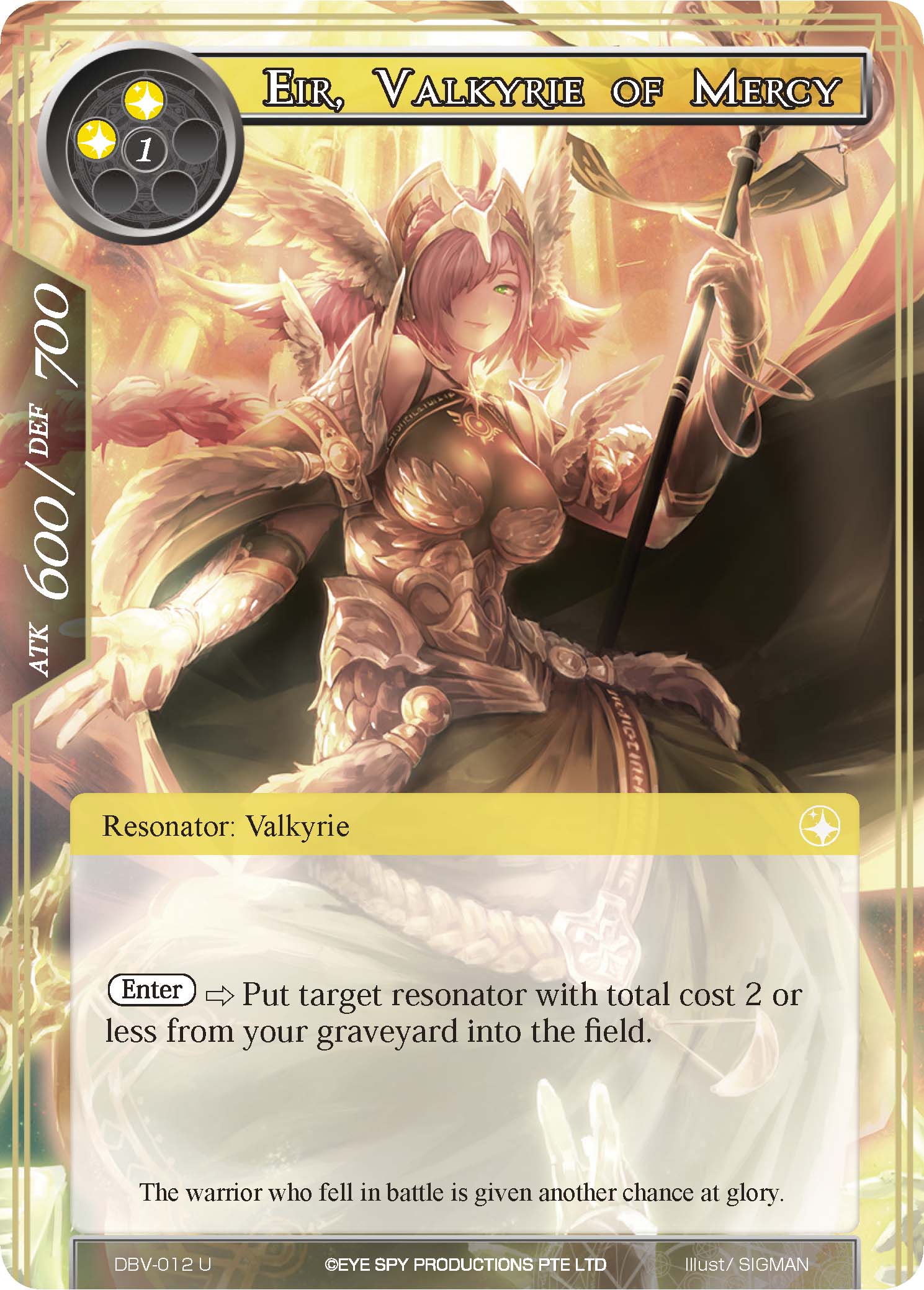 Eir, Valkyrie of Mercy - DBV-012 - U