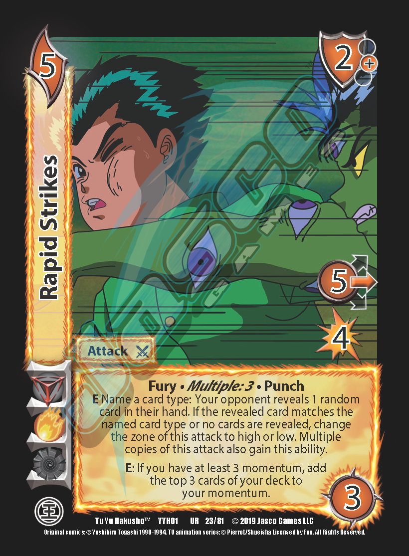 Rapid Strikes - Universal Fighting System (UFS) » Yu yu Hakusho CCG - Carte  Blanche Hobbies