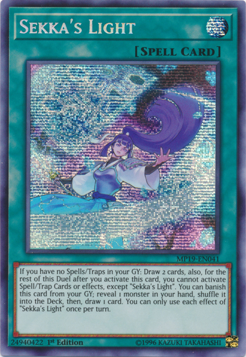 Sekkas Light - MP19-EN041 - Prismatic Secret Rare - 1st Edition