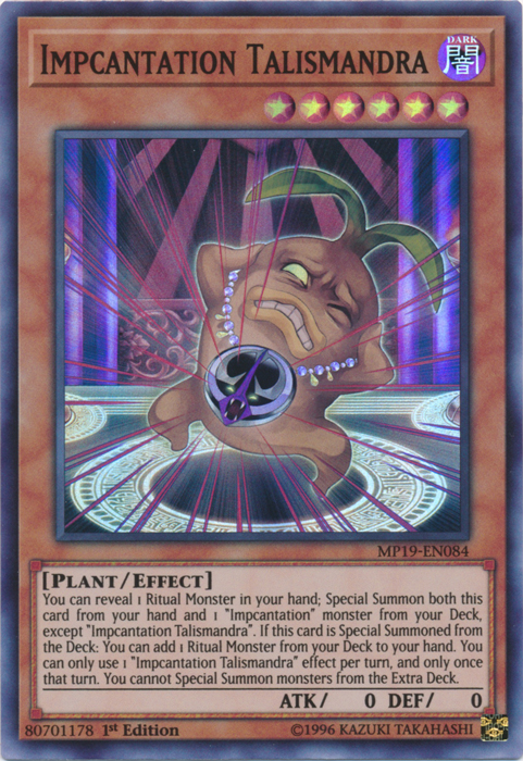 Impcantation Talismandra - MP19-EN084 - Super Rare - 1ere edition // Mega Pack 2019 - Gold Sarcophagus