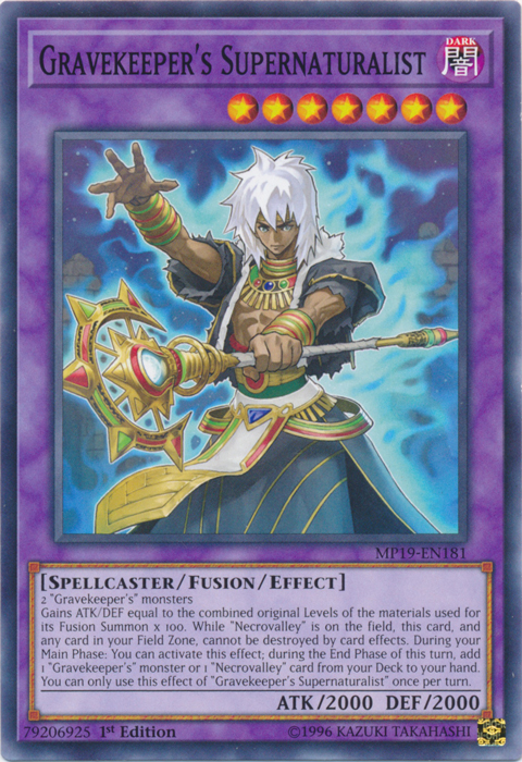 Gravekeepers Supernaturalist - MP19-EN181 - Common - 1st Edition