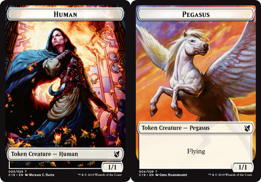 Human Token // Pegasus Token ~ Near Mint Commander 2019 MTG Magic  UltimateMTG C | eBay